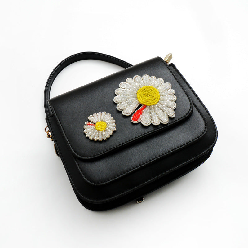SUPERVALUECHOICE HCSEYD00020 Beaded Daisy Flower Iron On Patches Sparkly Floral Clothing DIY Decor Appliques