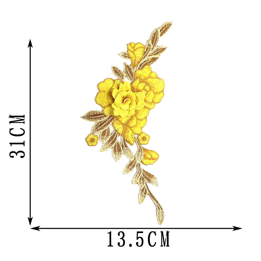 SUPERVALUECHOICE HCSEYB00036 3D Embroidered Flower Fabric Patch