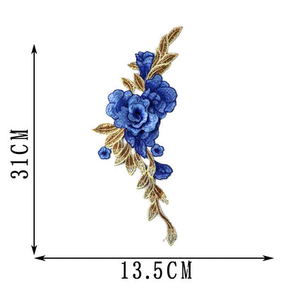 SUPERVALUECHOICE HCSEYB00036 3D Embroidered Flower Fabric Patch