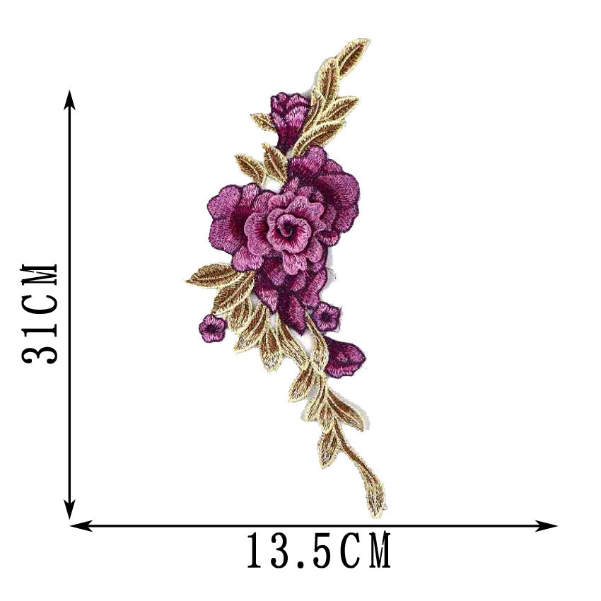 SUPERVALUECHOICE HCSEYB00036 3D Embroidered Flower Fabric Patch