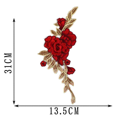 SUPERVALUECHOICE HCSEYB00036 3D Embroidered Flower Fabric Patch