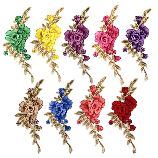 SUPERVALUECHOICE HCSEYB00036 3D Embroidered Flower Fabric Patch