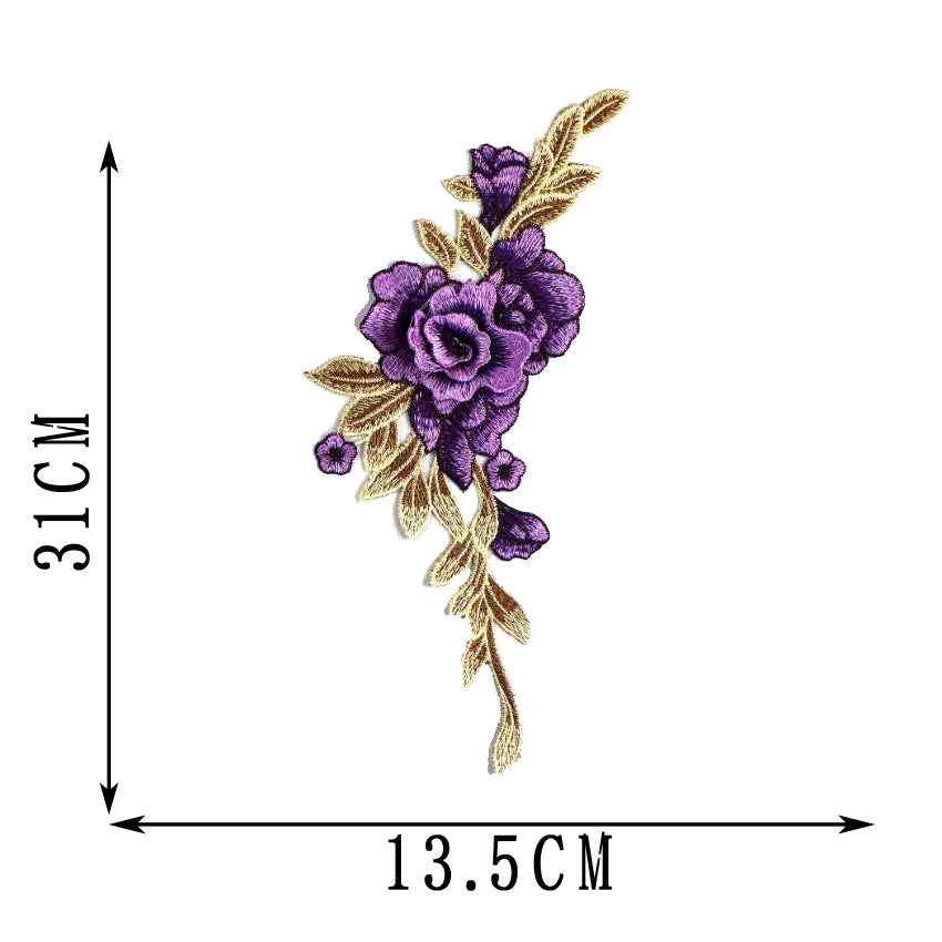 SUPERVALUECHOICE HCSEYB00036 3D Embroidered Flower Fabric Patch