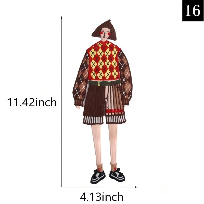SUPERVALUECHOICE HCSEYSB00106 Stylish Cartoon Fashion Girl Embroidered Iron On Patches Clothing DIY Decor Appliques