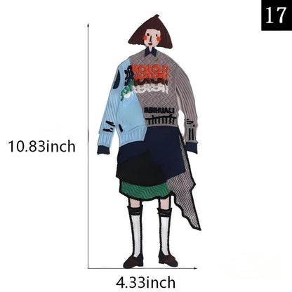 SUPERVALUECHOICE HCSEYSB00106 Stylish Cartoon Fashion Girl Embroidered Iron On Patches Clothing DIY Decor Appliques