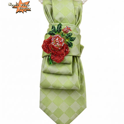 SUPERVALUECHOICE HCSEZA00018 Green Checkered Tie