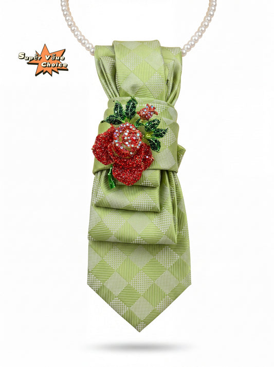 SUPERVALUECHOICE HCSEZA00018 Green Checkered Tie