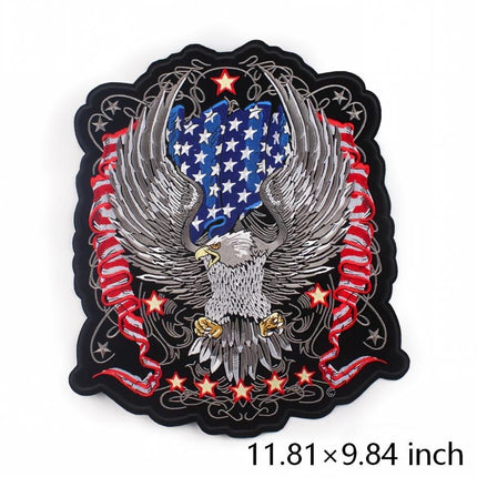 SUPERVALUECHOICE HCSEYH00001 Motorcycle Eagle Skull Embroidered Iron On Patches