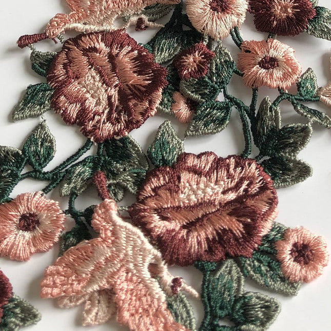 SUPERVALUECHOICE HCSEYB00068 Pair of Floral Embroidery Patches Matching Set 3.54'' X 5.9''