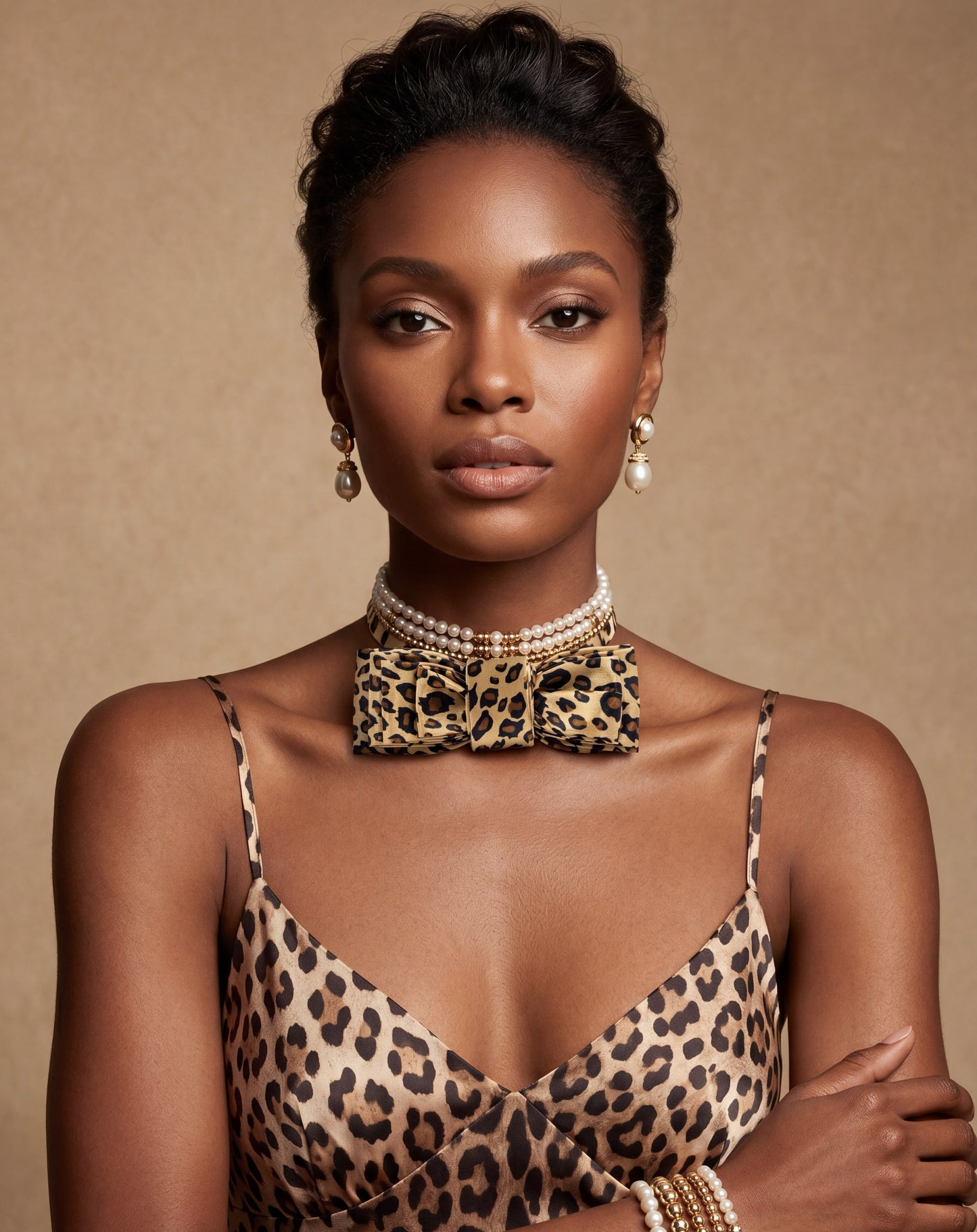SUPERVALUECHOICE HCSEZA00027 Leopard-print bow tie