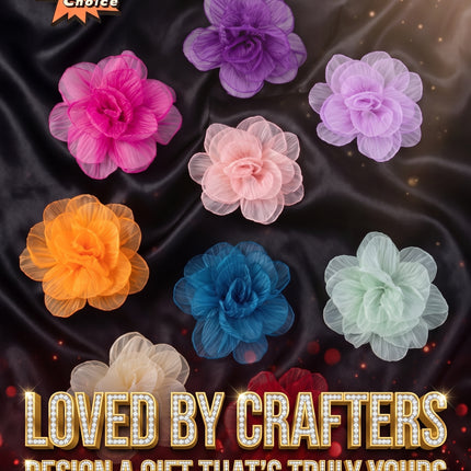 SUPERVALUECHOICE HCSESA00106 Fairy Style Oversized Yarn Flower Brooch - 20cm Fabric Corsage Pin for Womens Dress Accessories & Jewelry Gift