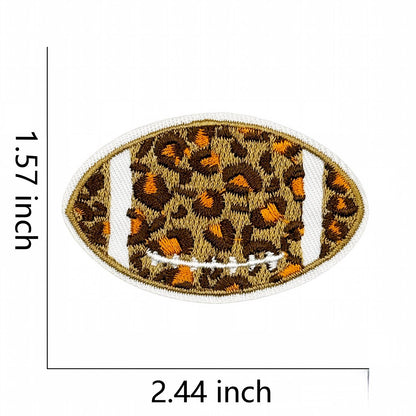SUPERVALUECHOICE HCSEYSB00003 Assorted Leopard Print Iron On Patches 18 Pcs Fashion Cowboy Hat Shoes Star Pumpkin Embroidered Appliques for Jacket Backpack Clothing DIY Decor