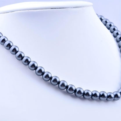 SUPERVALUECHOICE HCSEN00002 Multicolor Round Pearl Choker Necklace Classic Single Strand Beaded Necklace for Women Daily Wedding Jewelry