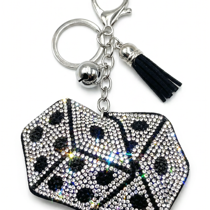 SUPERVALUECHOICE HCSESA00049 Crystal Dice Shape Keychain & Brooch