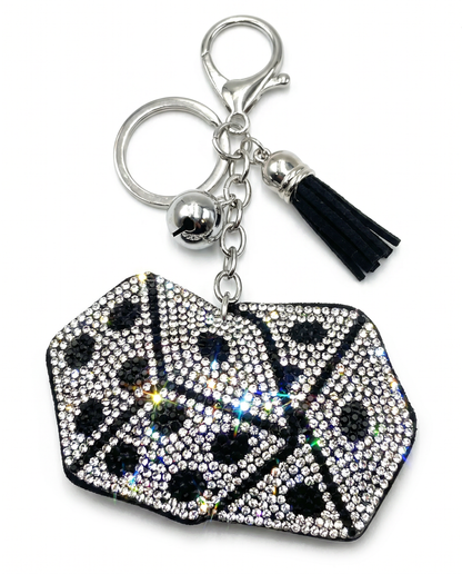 SUPERVALUECHOICE HCSESA00049 Crystal Dice Shape Keychain & Brooch