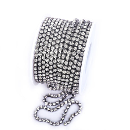SuperValueChoice HCSEOA00022 SS6(2mm) Crystal Rhinestone Diamond Close Chain Trim for Sewing,Crafts
