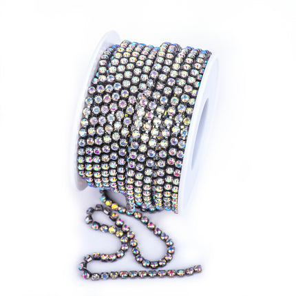 SuperValueChoice HCSEOA00022 SS6(2mm) Crystal Rhinestone Diamond Close Chain Trim for Sewing,Crafts