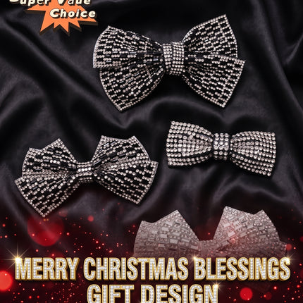 SUPERVALUECHOICE CHRISTMAS HCSEYD00048  Sparkly Crystal Bow Patch