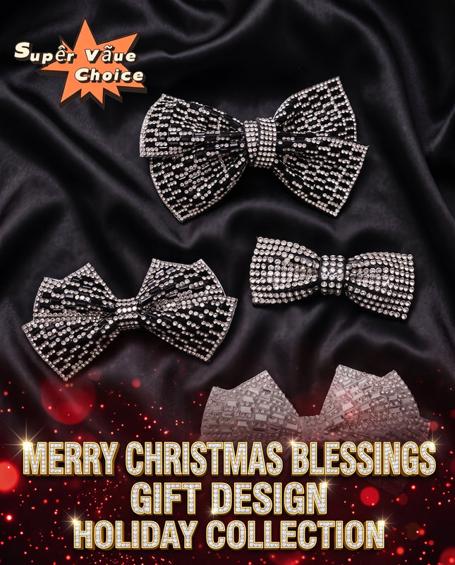 SUPERVALUECHOICE CHRISTMAS HCSEYD00048  Sparkly Crystal Bow Patch