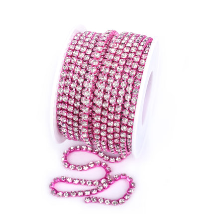 SuperValueChoice HCSEOA00022 SS6(2mm) Crystal Rhinestone Diamond Close Chain Trim for Sewing,Crafts