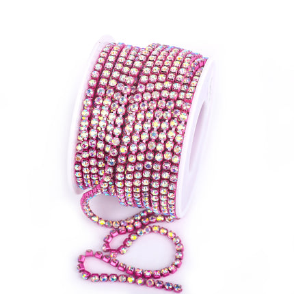 SuperValueChoice HCSEOA00022 SS6(2mm) Crystal Rhinestone Diamond Close Chain Trim for Sewing,Crafts