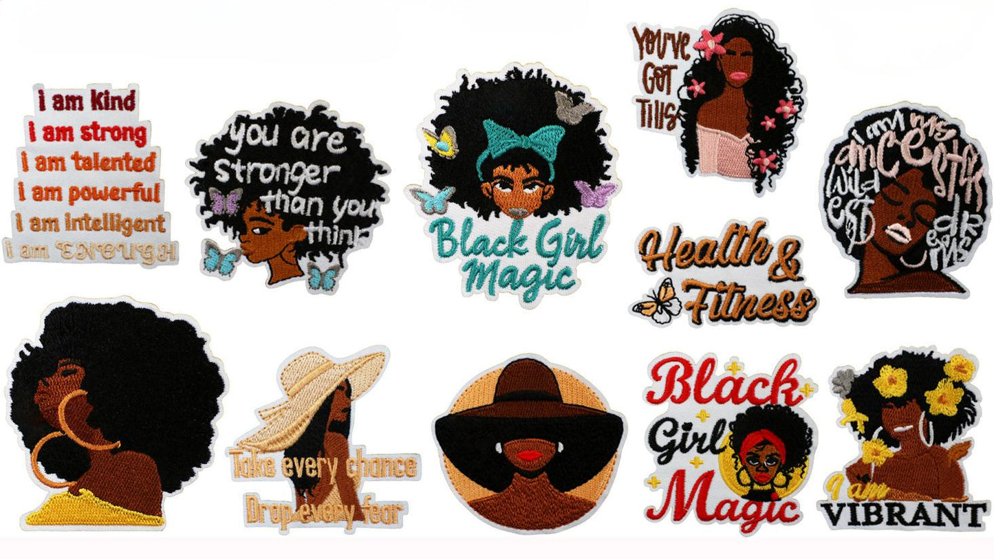 SUPERVALUECHOICE HCSEYB00012 Black Girl Magic Embroidered Fabric Patch