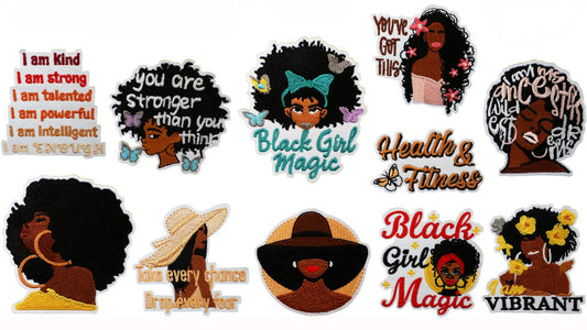 SUPERVALUECHOICE HCSEYB00012 Black Girl Magic Embroidered Fabric Patch