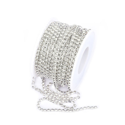 SuperValueChoice HCSEOA00022 SS6(2mm) Crystal Rhinestone Diamond Close Chain Trim for Sewing,Crafts