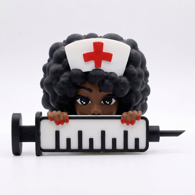 SUPERVALUECHOICE HCSEUA00075  Z-Blank Red Cross Nurse Syringe Resin Figurine DIY Paintable Blanks for Brooch Keychain Handmade Accessories