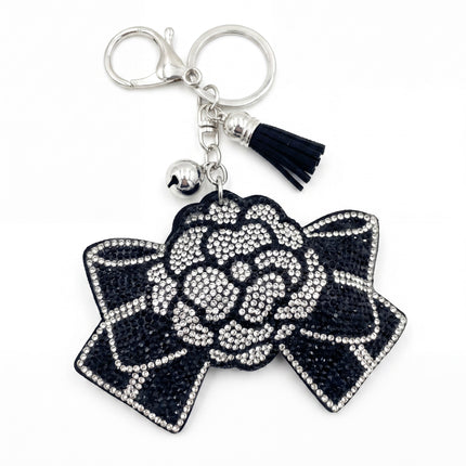 SUPERVALUECHOICE HCSESA00025 Crystal Camellia Bow Keychain & Brooch