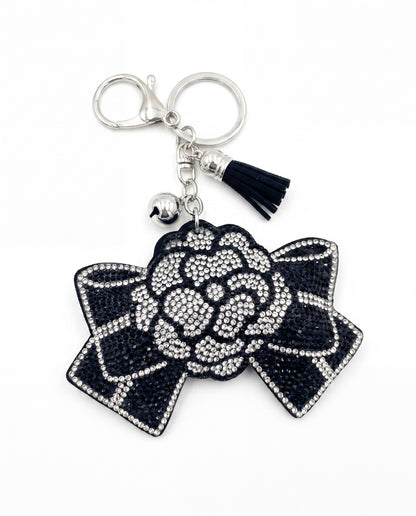 SUPERVALUECHOICE HCSESA00025 Crystal Camellia Bow Keychain & Brooch