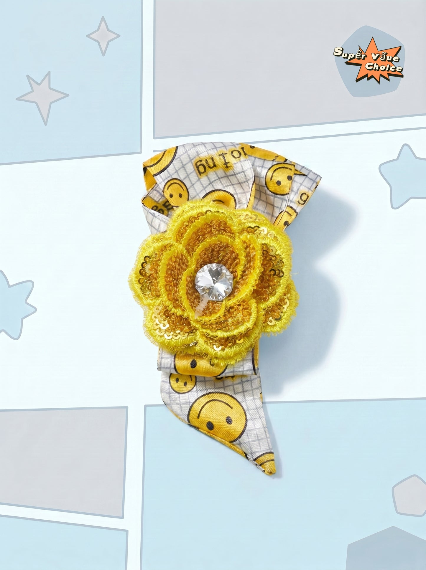 SUPERVALUECHOICE HCSESA00001 Smiley Face Bow Brooch