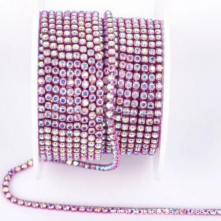 SuperValueChoice HCSEOA00022 SS6(2mm) Crystal Rhinestone Diamond Close Chain Trim for Sewing,Crafts