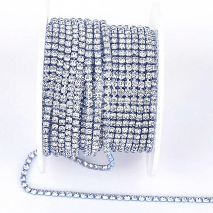 SuperValueChoice HCSEOA00022 SS6(2mm) Crystal Rhinestone Diamond Close Chain Trim for Sewing,Crafts