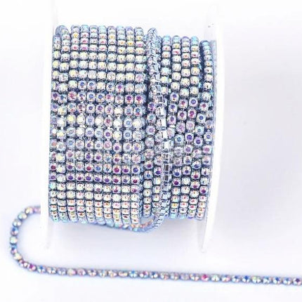 SuperValueChoice HCSEOA00022 SS6(2mm) Crystal Rhinestone Diamond Close Chain Trim for Sewing,Crafts