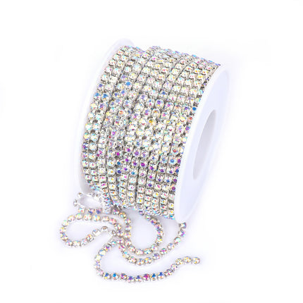 SuperValueChoice HCSEOA00022 SS6(2mm) Crystal Rhinestone Diamond Close Chain Trim for Sewing,Crafts