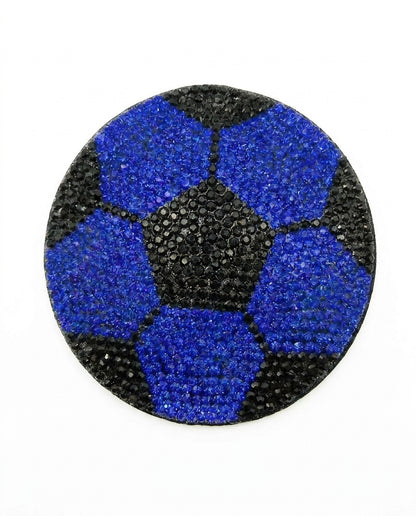 SUPERVALUECHOICE HCSESA00064 Rhinestone Soccer Ball Keychain & Brooch