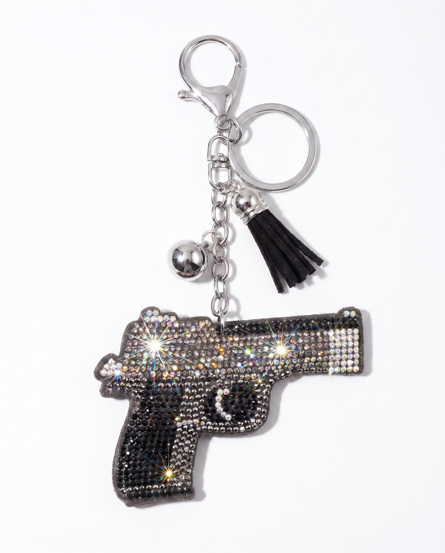 SUPERVALUECHOICE HCSESA00042 Rhinestone Gun Keychain & Brooch Sparkly Accessory