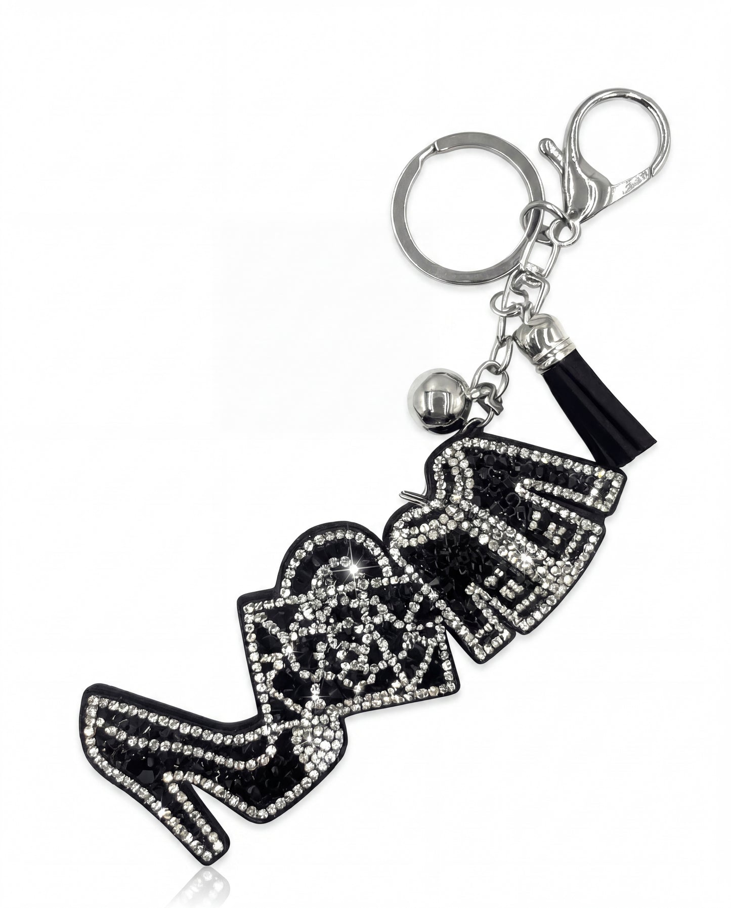 SUPERVALUECHOICE HCSESA00037 Crystal High Heel Keychain and Brooch Multifunctional Bag Charm