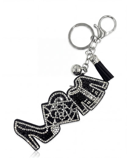 SUPERVALUECHOICE HCSESA00037 Crystal High Heel Keychain and Brooch Multifunctional Bag Charm