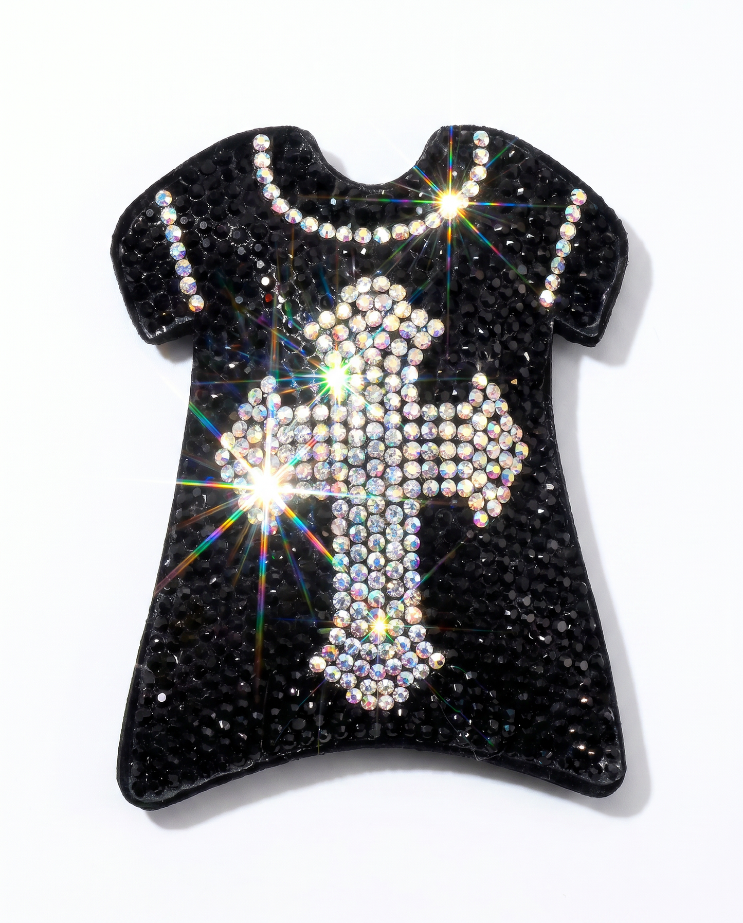 SUPERVALUECHOICE HCSESA00046 Sparkly Rhinestone Cross T-shirt Keychain & Brooch