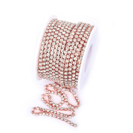SuperValueChoice HCSEOA00022 SS6(2mm) Crystal Rhinestone Diamond Close Chain Trim for Sewing,Crafts