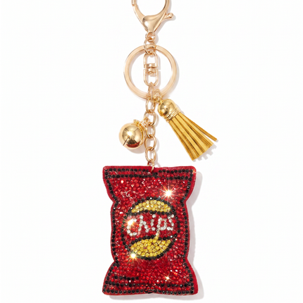 SUPERVALUECHOICE HCSESA00040 Crystal potato chip keychain & brooch