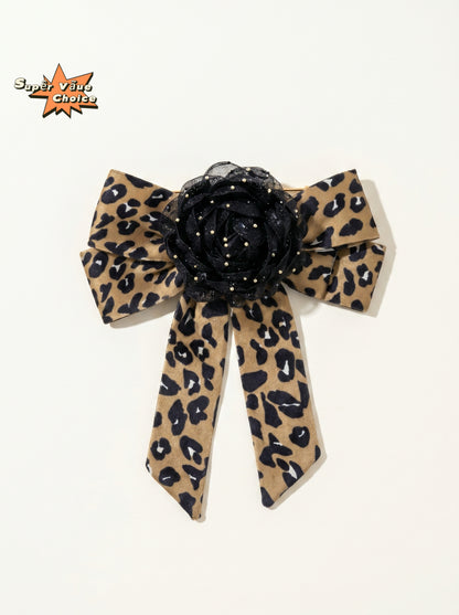 SUPERVALUECHOICE HCSESA00002 Leopard-Print Flower Brooch