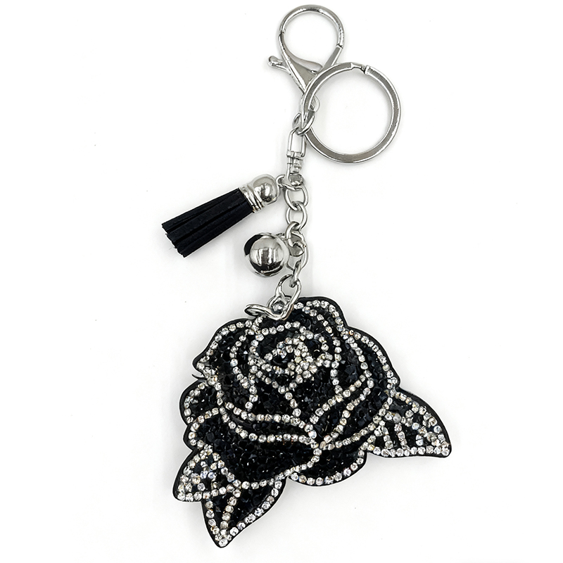 SUPERVALUECHOICE HCSESA00038 Sparkly Rhinestone Rose Keychain & Brooch