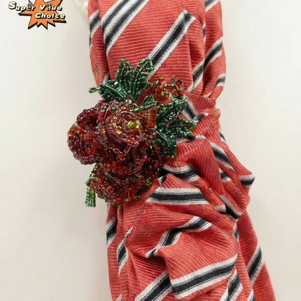 SUPERVALUECHOICE HCSEZA00038 Red and black striped tie