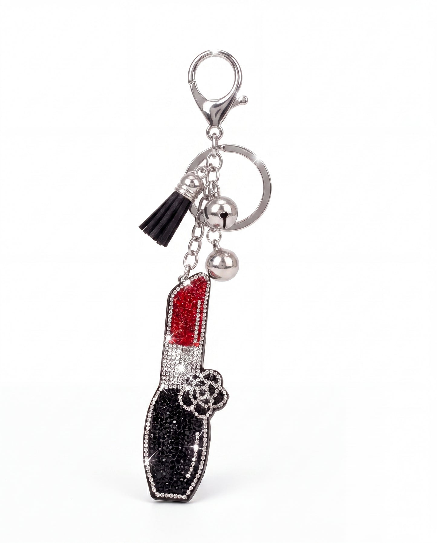 SUPERVALUECHOICE HCSESA00034 Rhinestone Lipstick Keychain & Brooch Sparkly Accessory