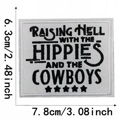 SUPERVALUECHOICE HCSEYSB00112 15Pcs Western Country Slogan Embroidered Iron On Patches Casual Garment DIY Decor Appliques