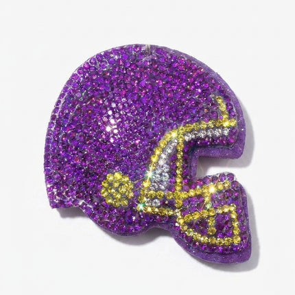 SUPERVALUECHOICE HCSESA00051 Sparkly Crystal Sports Helmet Keychain&Brooch
