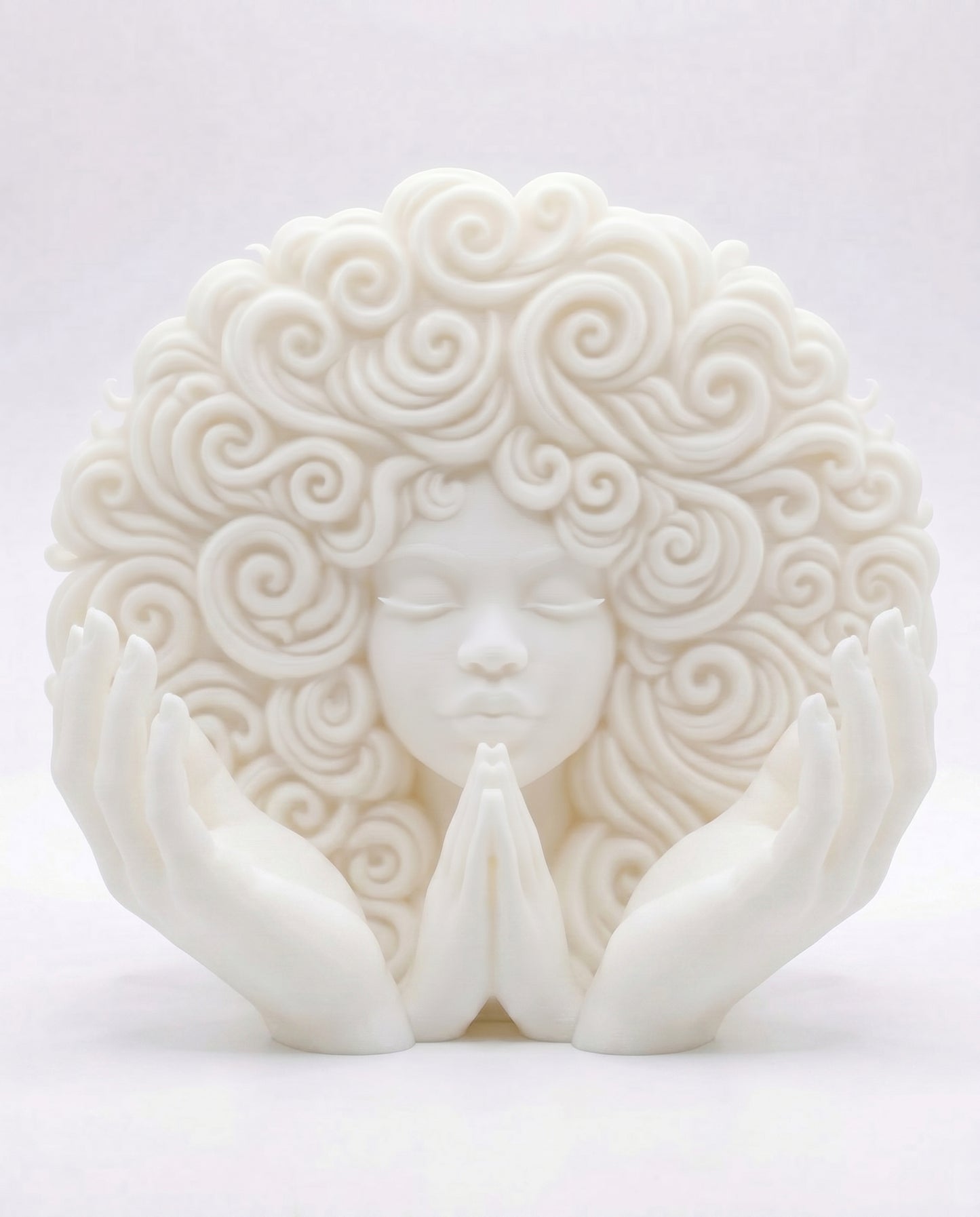 SUPERVALUECHOICE HCSEUA00023 Z-Customizable Unpainted Multi Golden Hands Prayer Woman Figurine Base, DIY Handcraft Supplies for Keychains Brooches 2.6" × 2.4" × 1.2"